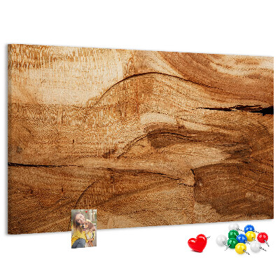 Tablero de corcho decorado Veta de madera natural en tonos cálidos