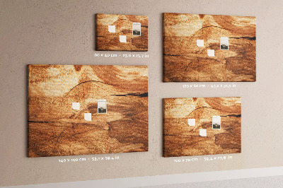 Tablero de corcho decorado Veta de madera natural en tonos cálidos