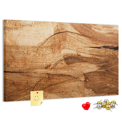 Tablero de corcho decorado Veta de madera natural en tonos cálidos