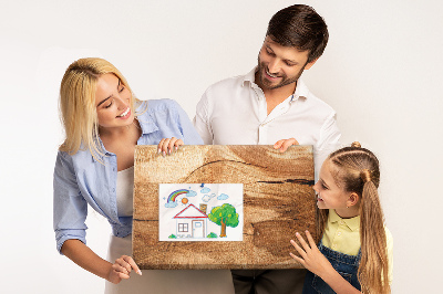 Tablero de corcho decorado Veta de madera natural en tonos cálidos