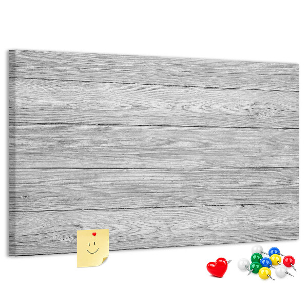 Tablero de corcho decorado Textura de madera en tonos grises