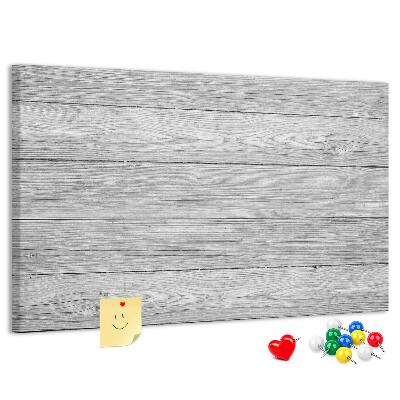 Tablero de corcho decorado Textura de madera en tonos grises