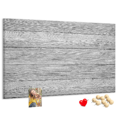 Tablero de corcho decorado Textura de madera en tonos grises