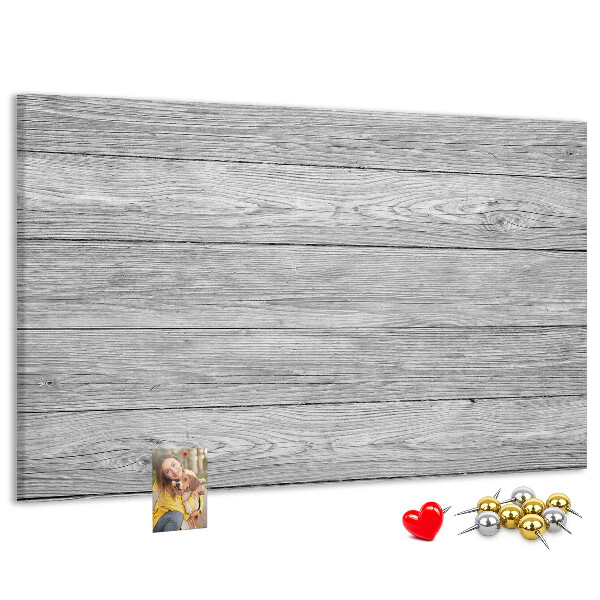 Tablero de corcho decorado Textura de madera en tonos grises