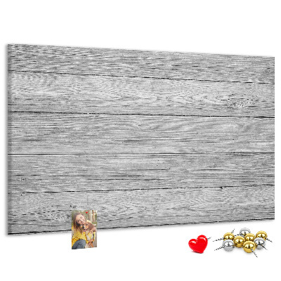 Tablero de corcho decorado Textura de madera en tonos grises