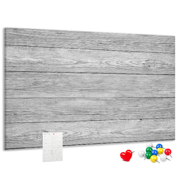 Tablero de corcho decorado Textura de madera en tonos grises