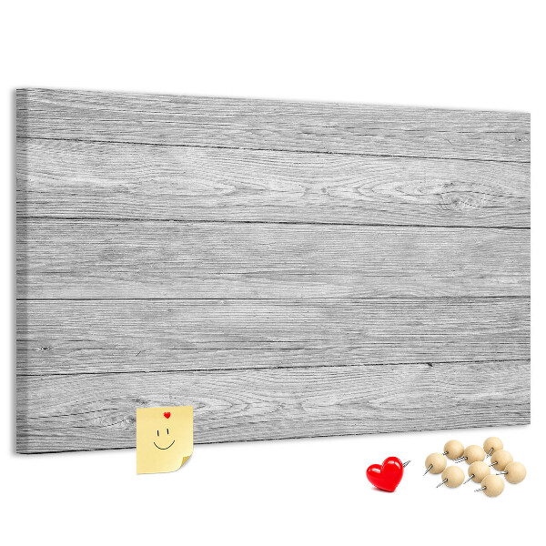 Tablero de corcho decorado Textura de madera en tonos grises