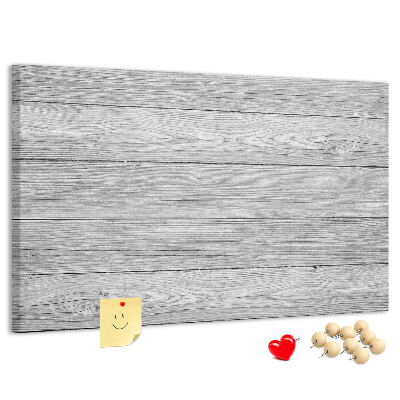 Tablero de corcho decorado Textura de madera en tonos grises