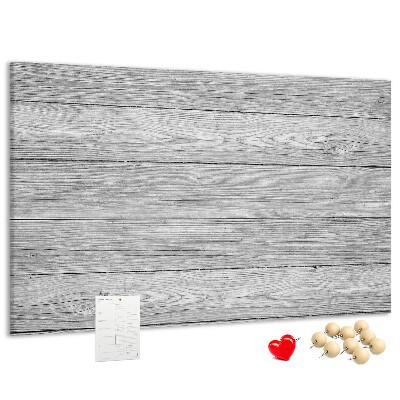 Tablero de corcho decorado Textura de madera en tonos grises