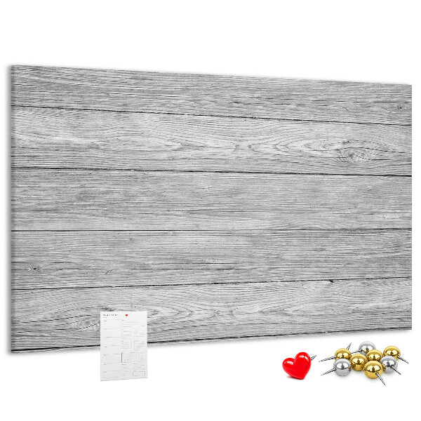 Tablero de corcho decorado Textura de madera en tonos grises