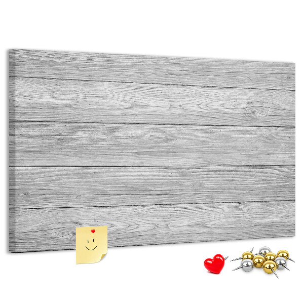 Tablero de corcho decorado Textura de madera en tonos grises