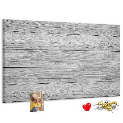 Tablero de corcho decorado Textura de madera en tonos grises