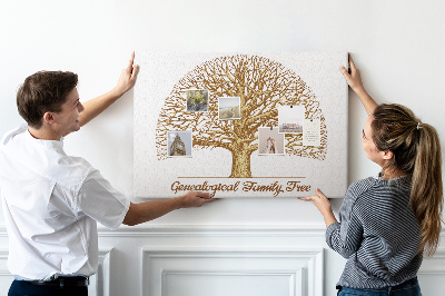 Tablero de anuncios Un árbol genealógico con ramas ramificadas