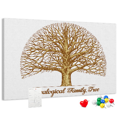Tablero de anuncios Un árbol genealógico con ramas ramificadas