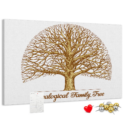 Tablero de anuncios Un árbol genealógico con ramas ramificadas