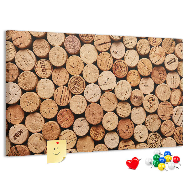 Tablero de anuncios de corcho natural en una variedad de tonalidades