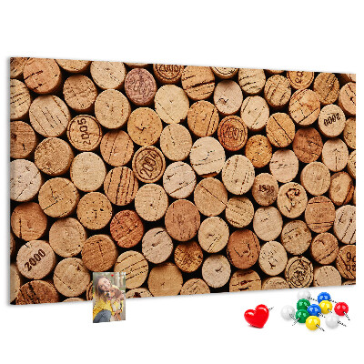 Tablero de anuncios de corcho natural en una variedad de tonalidades