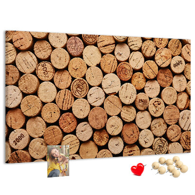 Tablero de anuncios de corcho natural en una variedad de tonalidades