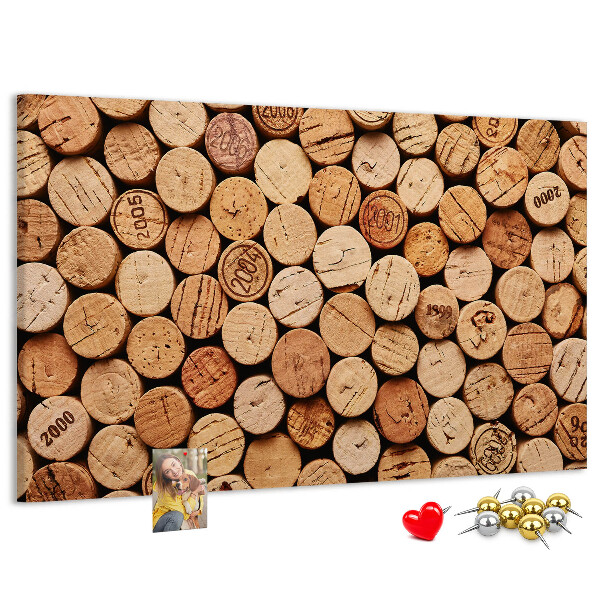 Tablero de anuncios de corcho natural en una variedad de tonalidades