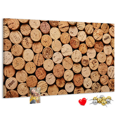 Tablero de anuncios de corcho natural en una variedad de tonalidades