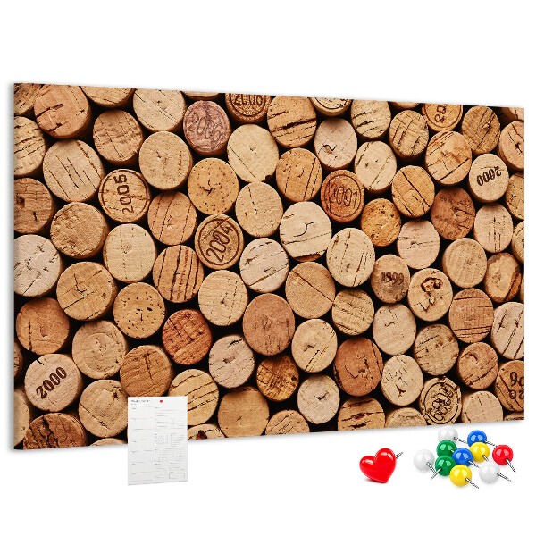 Tablero de anuncios de corcho natural en una variedad de tonalidades