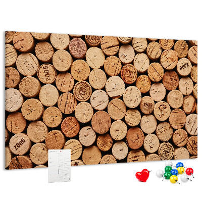 Tablero de anuncios de corcho natural en una variedad de tonalidades