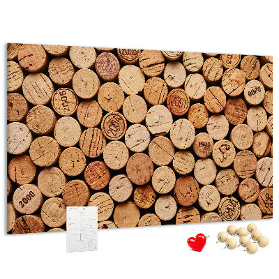 Tablero de anuncios de corcho natural en una variedad de tonalidades