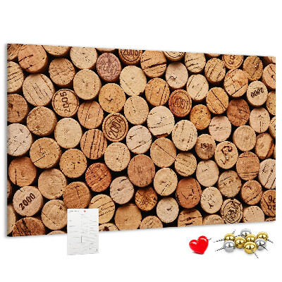 Tablero de anuncios de corcho natural en una variedad de tonalidades