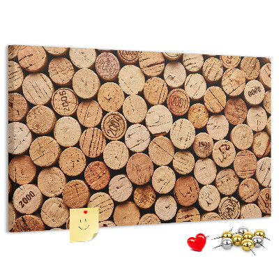 Tablero de anuncios de corcho natural en una variedad de tonalidades