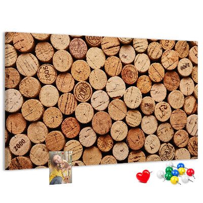 Tablero de anuncios de corcho natural en una variedad de tonalidades