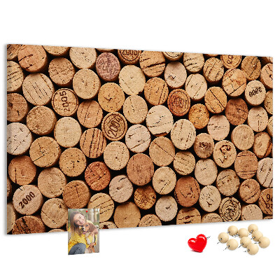 Tablero de anuncios de corcho natural en una variedad de tonalidades