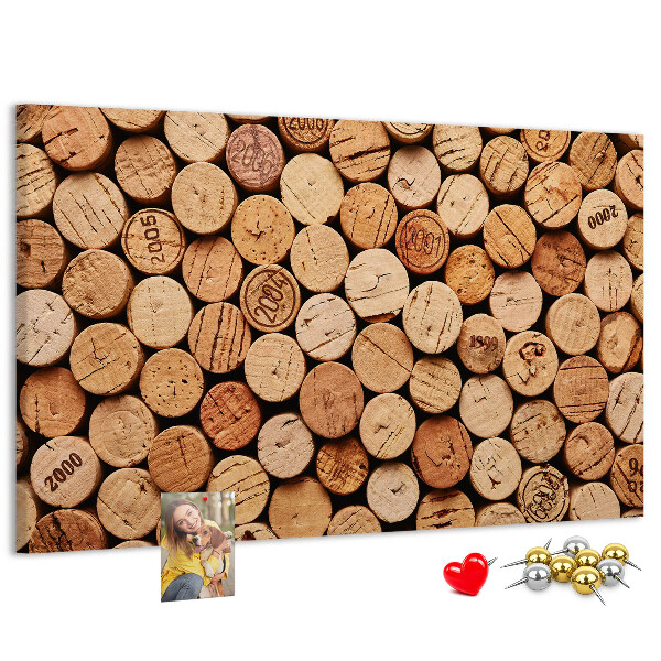Tablero de anuncios de corcho natural en una variedad de tonalidades