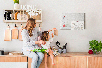 Tablero de anuncios con inscripción HOME elegante sobre fondo blanco