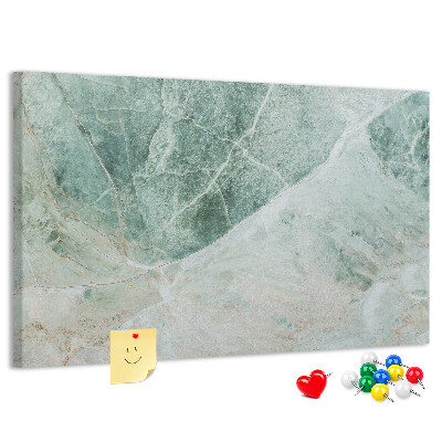 Tablero de anuncios Mármol verde con vetas delicadas