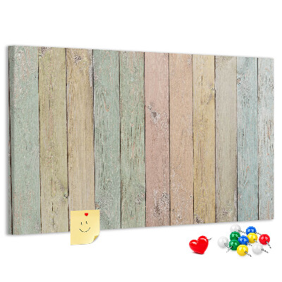 Tablero de corcho decorado Tableros en tonos pastel con un estilo rústico.