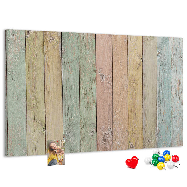 Tablero de corcho decorado Tableros en tonos pastel con un estilo rústico.