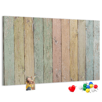 Tablero de corcho decorado Tableros en tonos pastel con un estilo rústico.