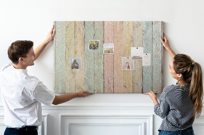 Tablero de corcho decorado Tableros en tonos pastel con un estilo rústico.