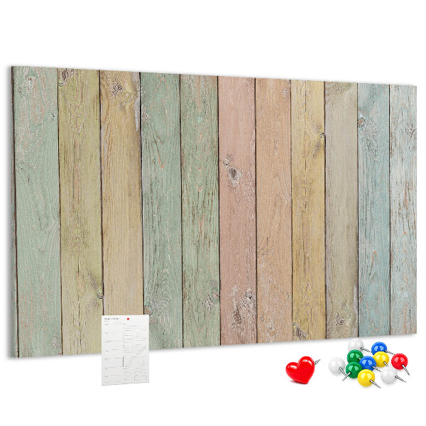 Tablero de corcho decorado Tableros en tonos pastel con un estilo rústico.