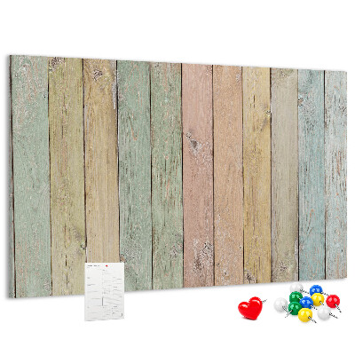 Tablero de corcho decorado Tableros en tonos pastel con un estilo rústico.