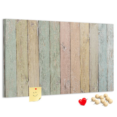 Tablero de corcho decorado Tableros en tonos pastel con un estilo rústico.