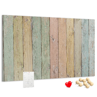 Tablero de corcho decorado Tableros en tonos pastel con un estilo rústico.