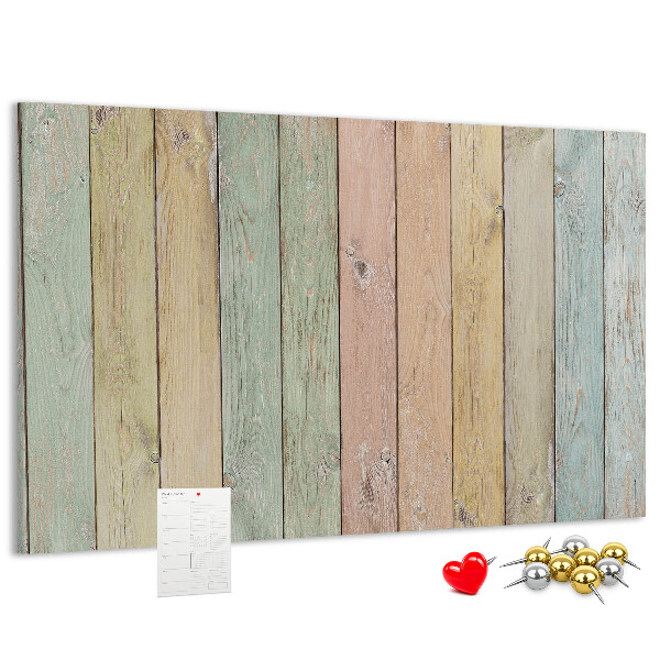 Tablero de corcho decorado Tableros en tonos pastel con un estilo rústico.