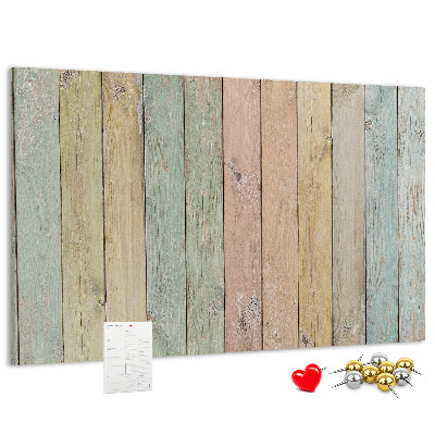 Tablero de corcho decorado Tableros en tonos pastel con un estilo rústico.
