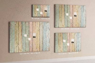 Tablero de corcho decorado Tableros en tonos pastel con un estilo rústico.