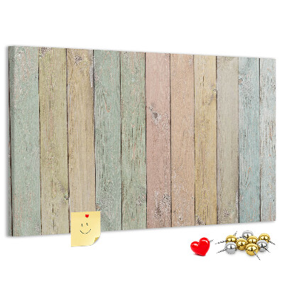 Tablero de corcho decorado Tableros en tonos pastel con un estilo rústico.