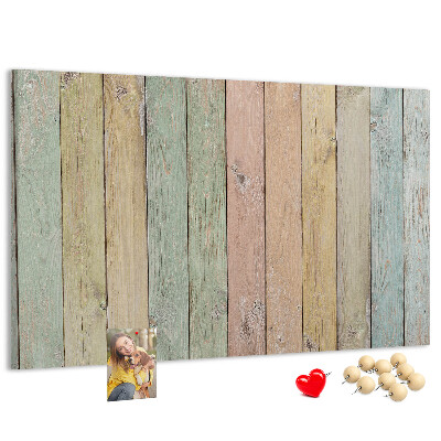 Tablero de corcho decorado Tableros en tonos pastel con un estilo rústico.