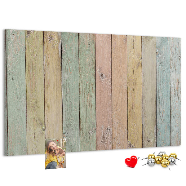 Tablero de corcho decorado Tableros en tonos pastel con un estilo rústico.