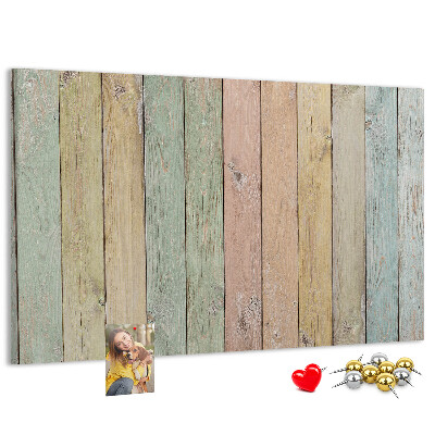 Tablero de corcho decorado Tableros en tonos pastel con un estilo rústico.