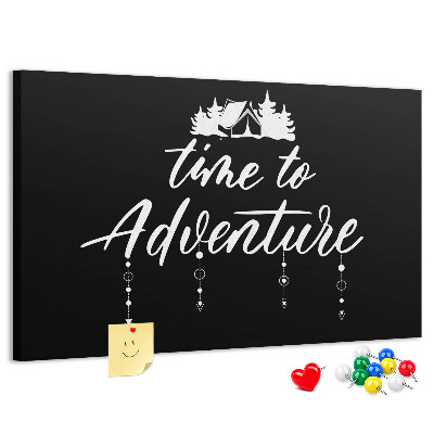 Tablero de anuncios Es hora de una aventura en la naturaleza.